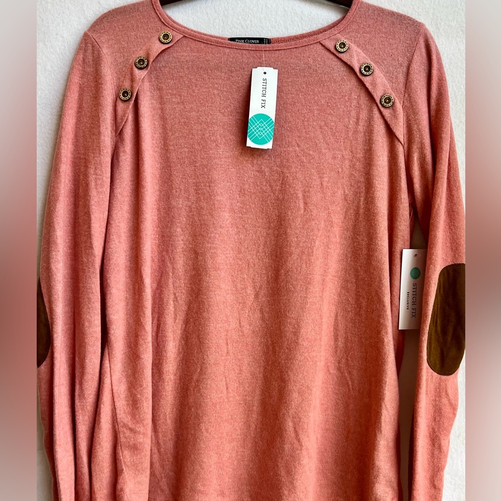 Pink Clover copper color knit top size Large